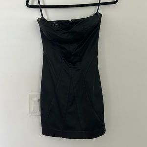 Bebe Black sexy satin corset dress XS fits amazing